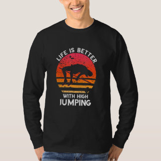 T-shirt Retro Sunset High Jump  Track And Field