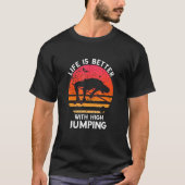 T-shirt Retro Sunset High Jump Track And Field (Devant)