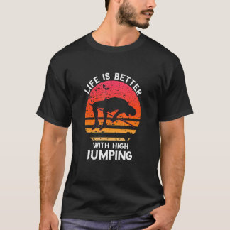 T-shirt Retro Sunset High Jump  Track And Field