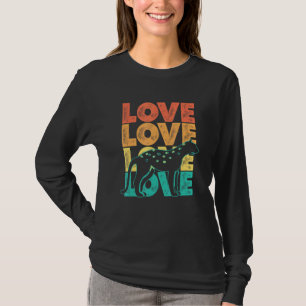 T-shirt Retro Sunset I Love Cheetahs Idée pour animal