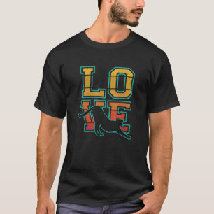 T-shirt Retro Sunset I Love Cheetahs Idée pour animal