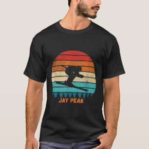 T-shirt Retro Sunset Jay Peak Ski du Vermont _1