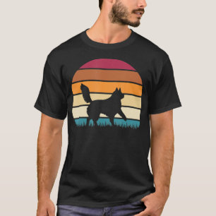T-shirt Rétro Sunset Kitten Feline Animal Sem asiatique Lo