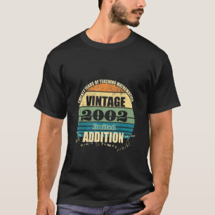 T-shirt Retro Sunset Math Enseignant 20 ans Pun d'addition