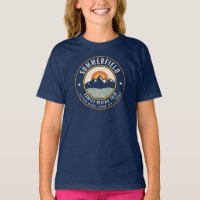 Retro Sunset Mountains Family Randonnée Correspond