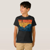 T-shirt Retro Sunset Paysage Randonnée Aventure Explorez (Devant entier)