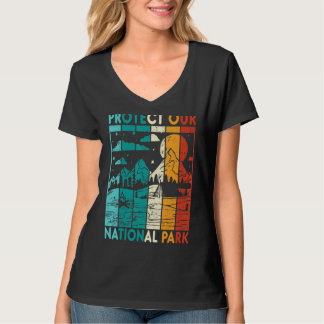 T-shirt Retro Sunset Protégez notre parc national Yellowst