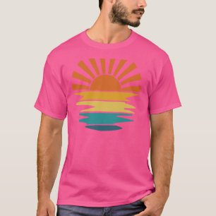 T-shirt Retro Sunset Rays Wavy Retro Vintage Sunshine Sun