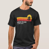 T-shirt Retro Sunset Rogue River Forêt nationale Medford O (Devant)
