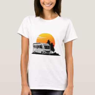 T-shirt Retro Sunset RV Motorhome Propriétaire Cadeau, voi