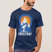 T-shirt Rétro Sunset Ski Mountain Chestnut (Devant)