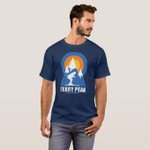 T-Shirt Rétro Sunset Ski Terry Peak (Devant entier)