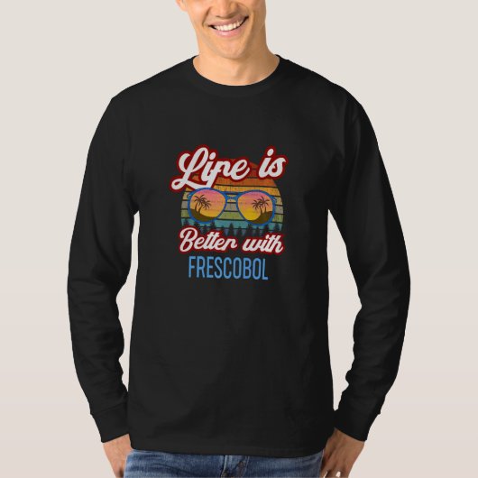 T-shirt Retro Sunset Slogan   With Frescobol (Devant)