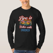 T-shirt Retro Sunset Slogan   With Snooker (Devant)