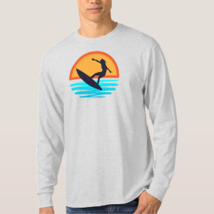 T-shirt Retro Sunset Surf _ Vibes Vintages