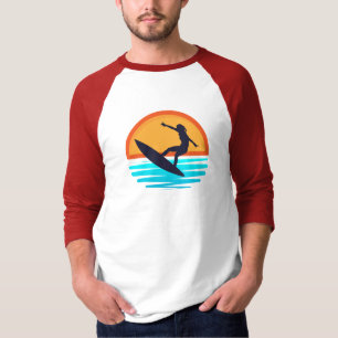 T-shirt Retro Sunset Surf _ Vibes Vintages