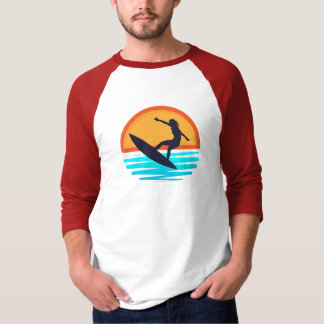 T-shirt Retro Sunset Surf _ Vibes Vintages