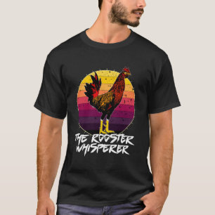 T-shirt Retro Sunset Volaille De Poulet Plaisanterie Le Wh