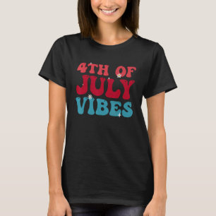 T-shirt Retro Super 4 juillet Vibes Amérique USA 4e du