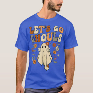 T-shirt Retro Super Allons Gouls Ghost Hippie Hallowee