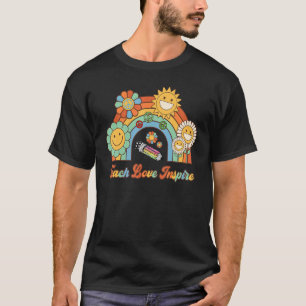 T-shirt Retro Super arc-en-ciel Apprendre Amour Inspirer E