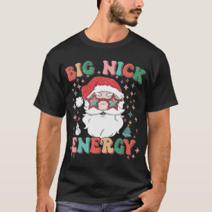T-shirt Retro Super Big Nick Energy Funny Noël Père Noël
