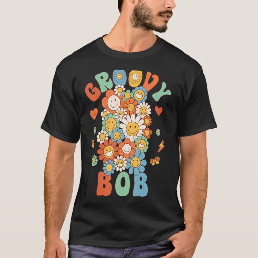 T-shirt Retro Super Bob Super Anniversaire Fête Correspond (Devant)