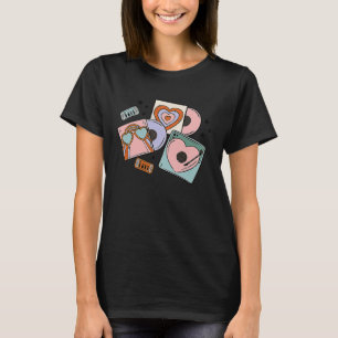 T-shirt Retro Super Boho Arc-en-ciel Valentines jour migno