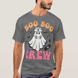 T-shirt Rétro Super Boo Boo Crew Halloween Floral Ghost B