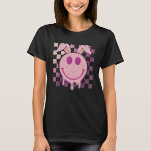 T-shirt Retro Super Bunny Smile Face Joyeux jour de Pâques