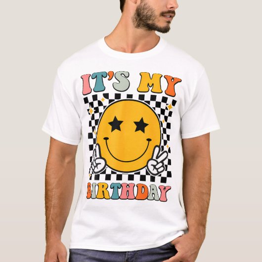 T-shirt Retro Super C'Est Mon Anniversaire Hommes Femmes G (Devant)