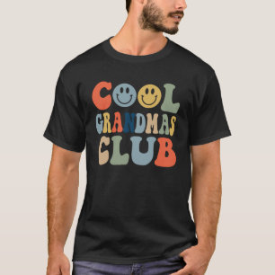 T-shirt Retro Super Cool Grandmas Club Face Smile Fier G