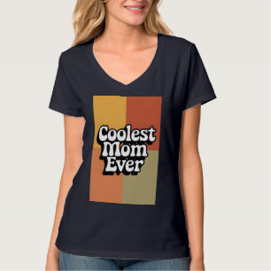 T-shirt Retro Super Coolest Maman Jamais