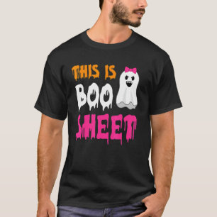 T-shirt Retro Super Cute Ghost Éffrayant Halloween Ceci Es
