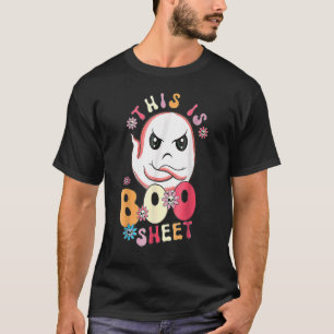 T-shirt Retro Super Cute Ghost Éffrayant Halloween Ceci Es