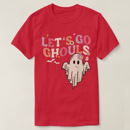 T-shirt Retro Super Go Ghouls Halloween Ghost Funny (Design devant)