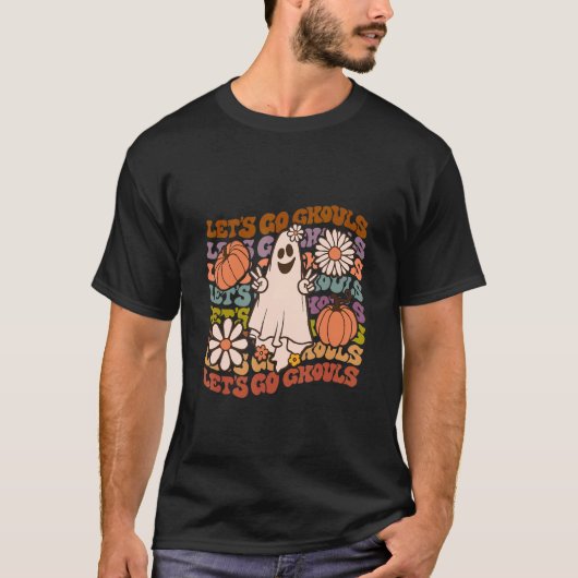 T-shirt Retro Super Go Ghouls Halloween Ghost Hippi (Devant)