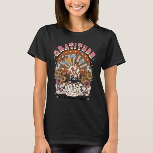 T-shirt Retro Super Gratitude Love Outdoor Adventure Wild (Devant)