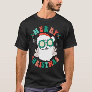 T-shirt Retro Super Joyeux Noël hiver Père Noël Ho