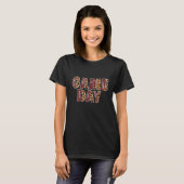 T-shirt Retro Super Leopard Jour Vibes Famille Matching (Devant entier)