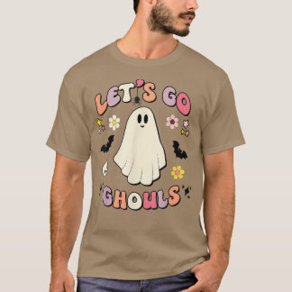 T-shirt Retro Super Let's Go Ghouls Boo Ghost Cute Hallow