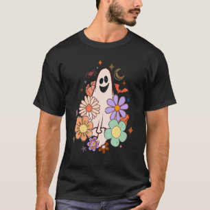 T-shirt Retro Super Let's Go Ghouls Floral Halloween Ghos