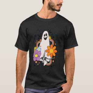 T-shirt Retro Super Let's Go Ghouls Floral Halloween Ghos