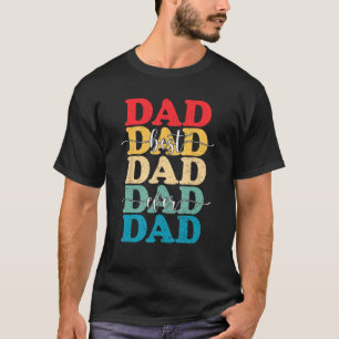 T-shirt Retro Super Meilleur Papa Joyeux Père Fête pour