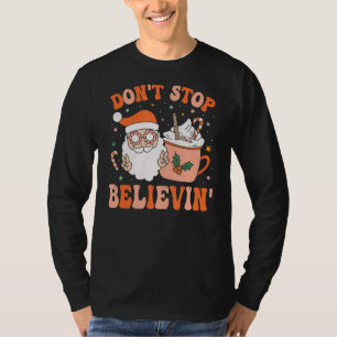 T-shirt Retro Super N'arrêtez pas Croyevin' Christmas Cute