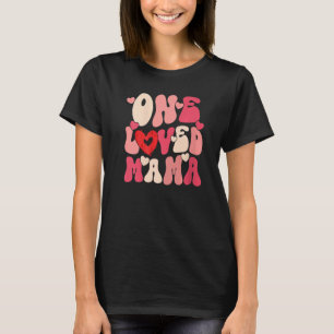 T-shirt Retro Super One Loved Mama Hearts Love Mama Valen