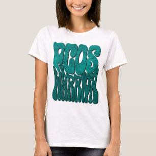 T-shirt Rétro Super PCOS WARRIOR Turquoise sensibilisation