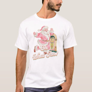T-shirt Retro Super Santa Claus - Pink Oh What Fun thème