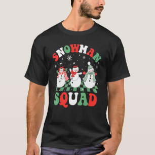 T-shirt Retro Super Snowman Squad neige Noël Joyeux Ho