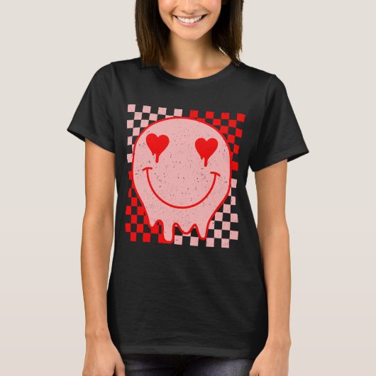 T-shirt Retro Super Valentine's Day Hippie Heart Funny (Devant)